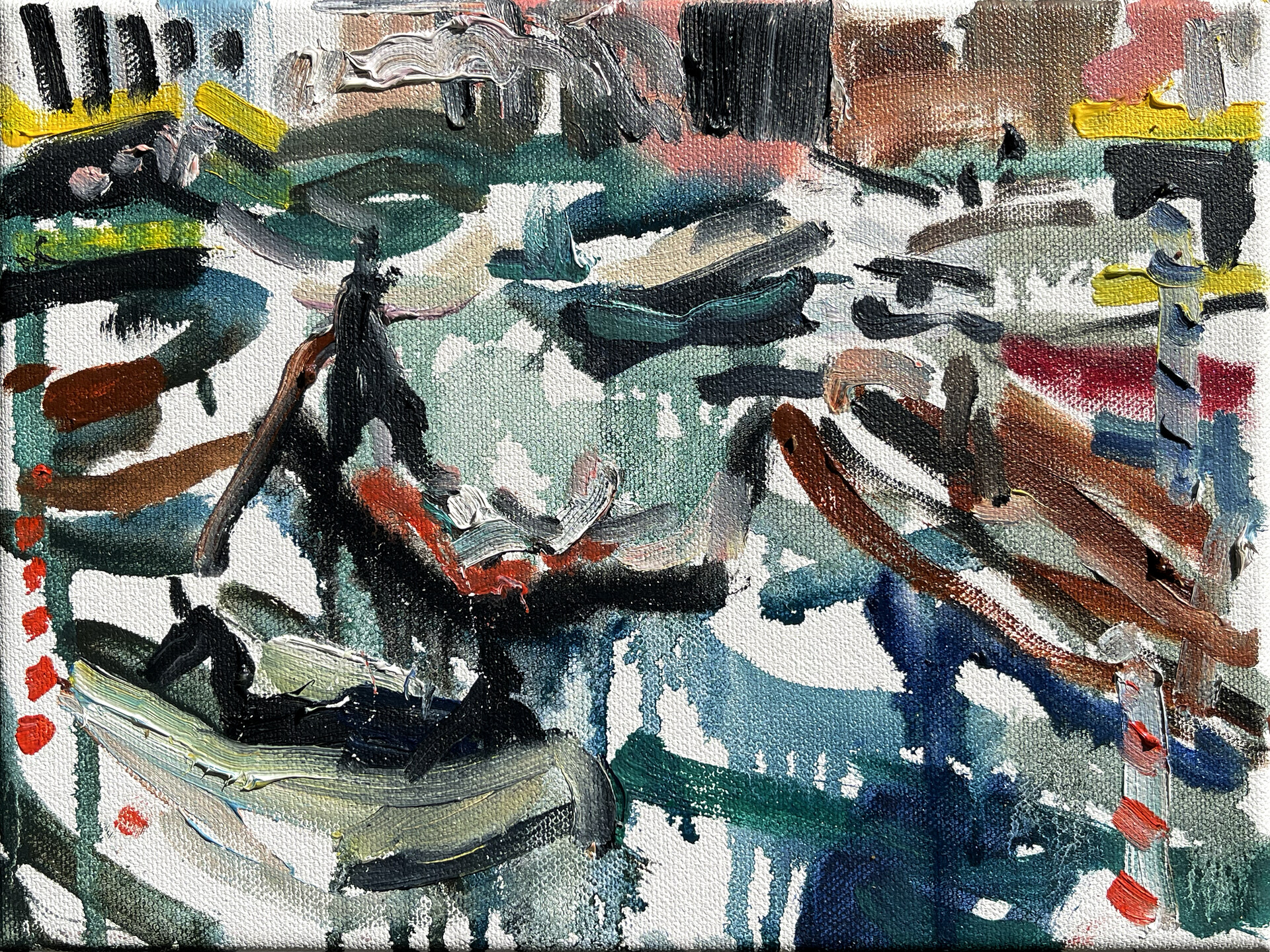 "Gondola", oil on canvas, 24 x 18 cm, 2022