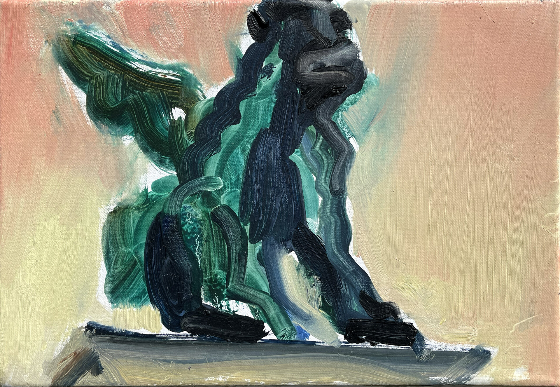 "Venice lion", oil on canvas, 27,5 x 19 cm, 2022