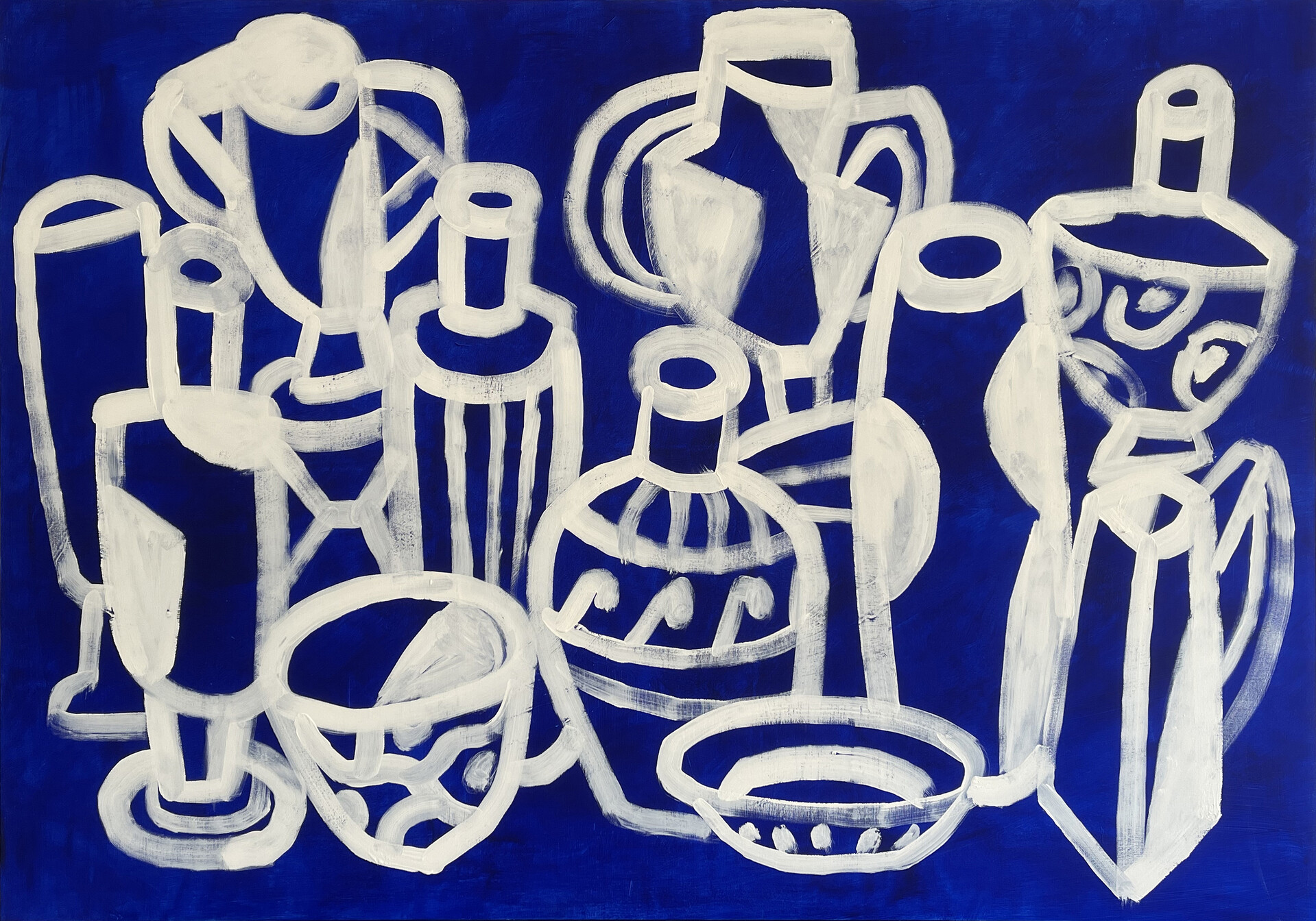 Amphoras”, series of paintings, 180 x 130 cm, acrylic paint on canvas, 2020