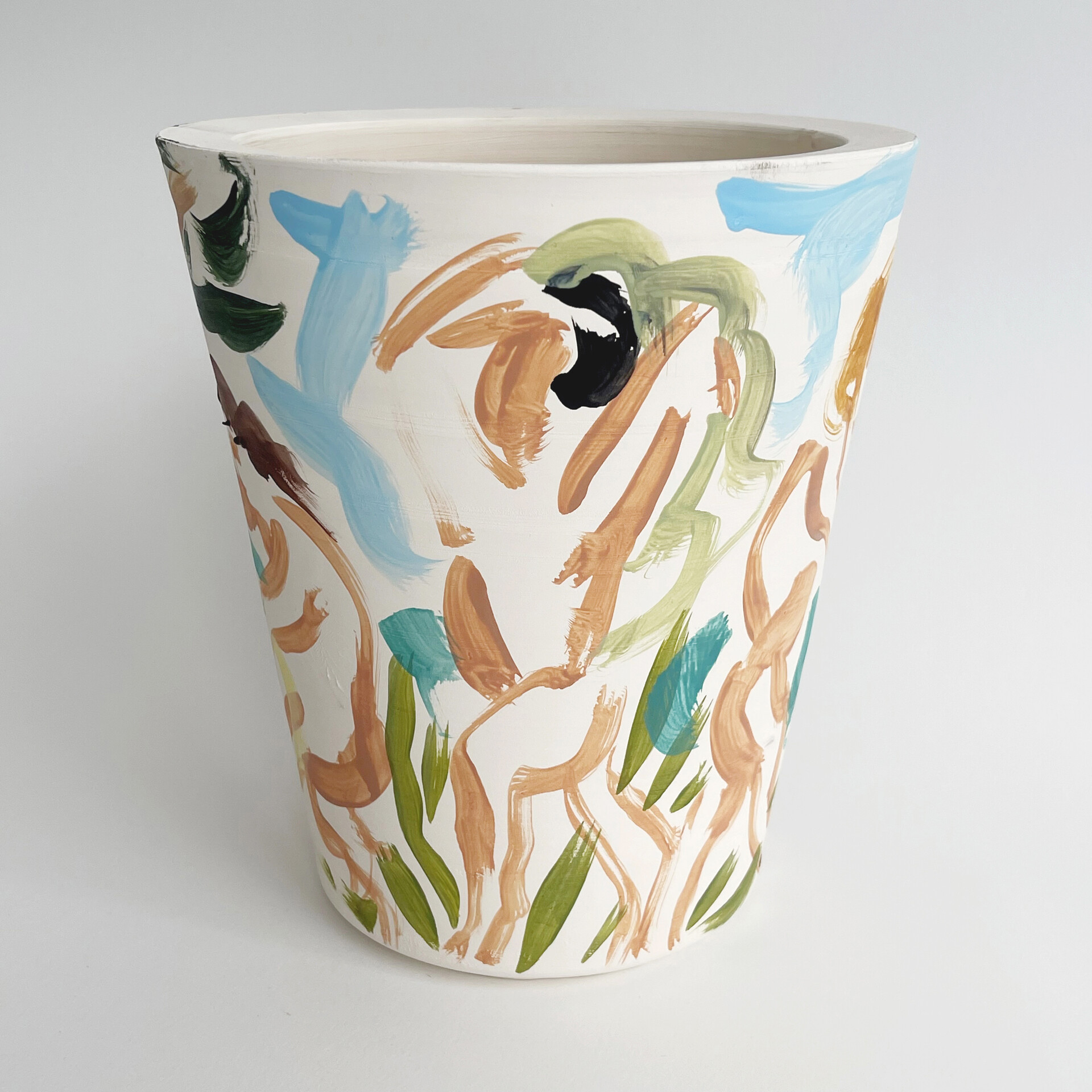 „Plage de Porquerolles”, 2021, oil paint on ceramics, 19,5 x 18, 5 cm