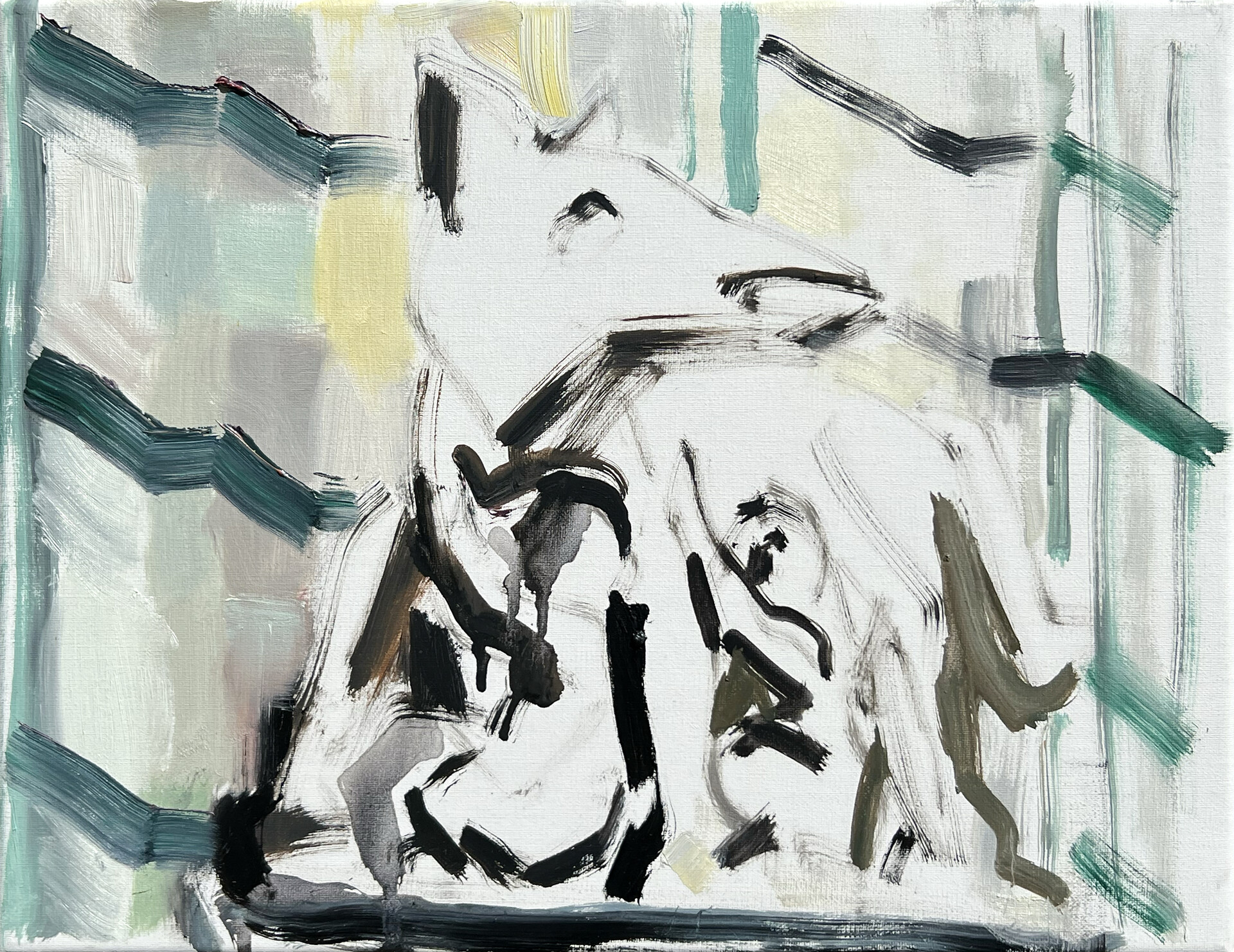 Siena Wolf, oil on canvas, 35 x 27 cm, 2022