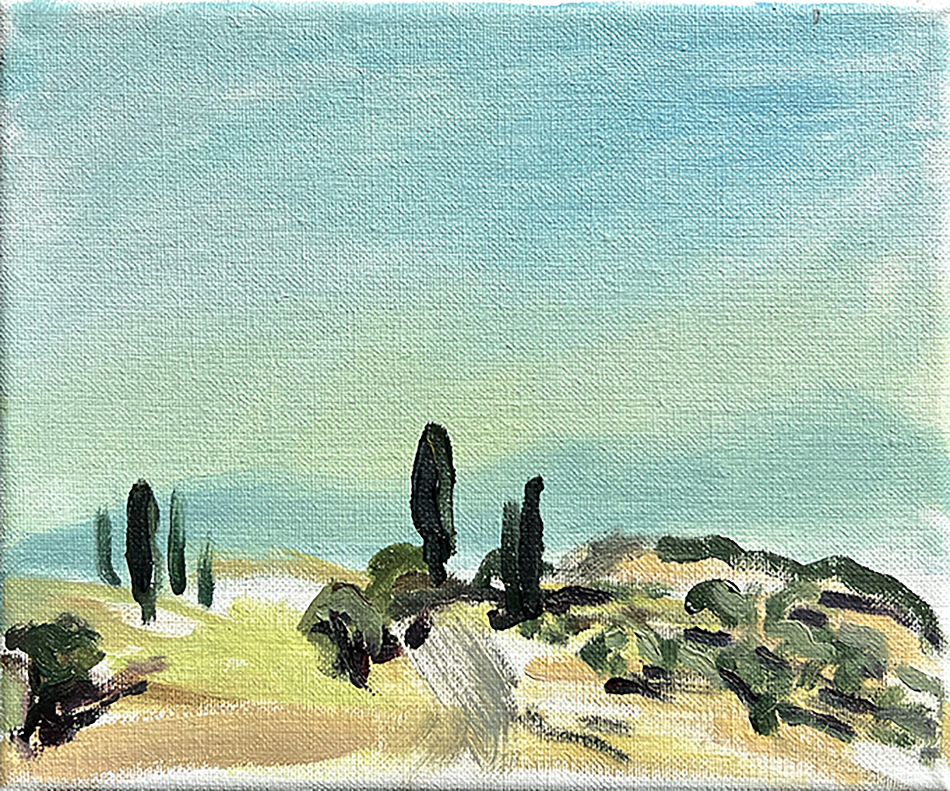 Tuscany landscape oil on canvas 24 x 20 cm, 2022